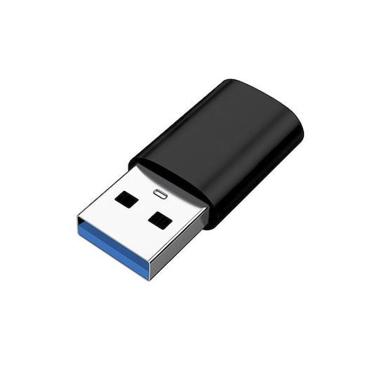 USB 3.0 (hann) til USB-C (hun) adapter Sort