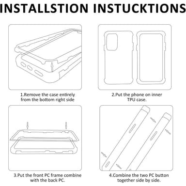 Veske Innebygd skjermbeskytter Sort iPhone 12 Pro