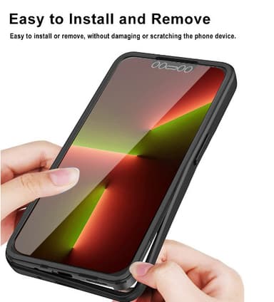 Veske Innebygd skjermbeskytter Svart iPhone 13 Pro Max