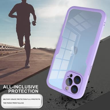 Telefonveske med skjermbeskytter Lilla iPhone12 Pro max