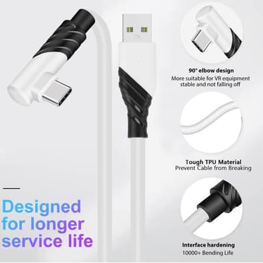 Type-C til Type-C Link-kabel Hvit 5 m Oculus Quest 1/2