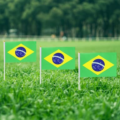 2022 World Cup flagg Brasil 5-Pack Flerfarget