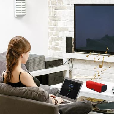 Bluetooth-høyttaler V5.0 IPX 5 vanntett rød