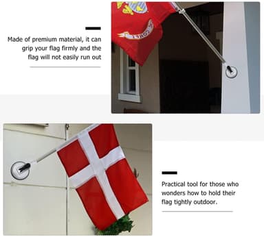Flaggstangholder / brakett med sugekopp