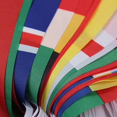 Bunting-bannere for verdensmesterskapet i 2022 Flerfarget