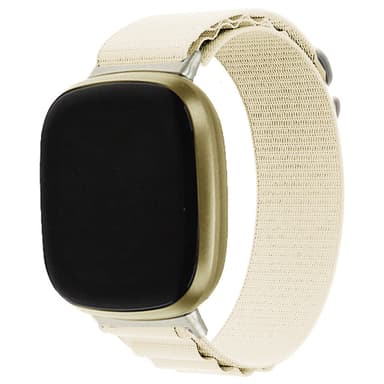Klokkebånd flettet nylon Beige Fitbit Versa 3