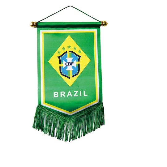 Brasils hengende flagg-VM Grønn 20x30 cm