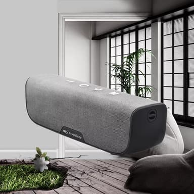 Bluetooth-høyttaler V5.0 IPX 5 vanntett Grå