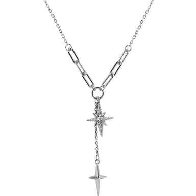 Hexagram Cross Halskjede Sølv