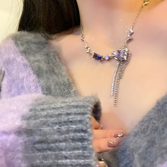 Elegant halskjede for kvinner Lilla