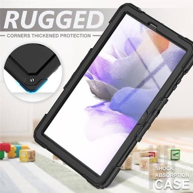 Hybrid deksel med skulderstropp Samsung Galaxy Tab S7 FE - Sort