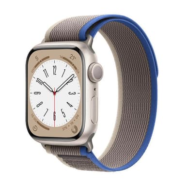 Tactik nylon armbånd Apple Watch 8 (45mm) - Blueroom grey