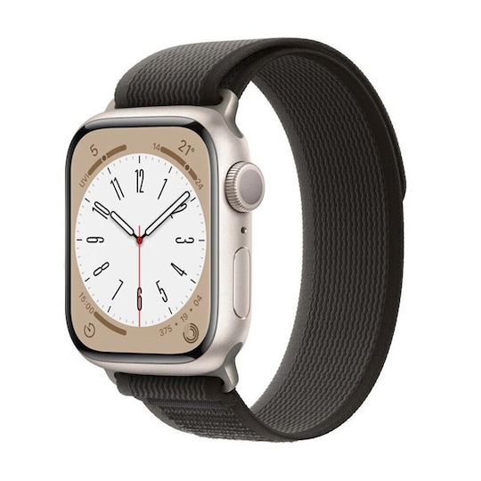 Tactik nylon armbånd Apple Watch 8 (41mm) - Blackroom Grey