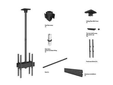 Multibrackets 6911 digitalskiltmontering 177,8 cm (70") Sort