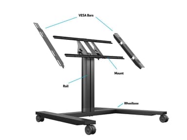 Multibrackets 6812 digitalskiltmontering 139,7 cm (55") Sort