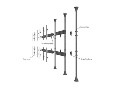 Multibrackets 3637 digitalskiltmontering 165,1 cm (65") Sort