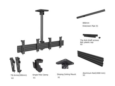 Multibrackets 5655 digitalskiltmontering 106,7 cm (42") Sort