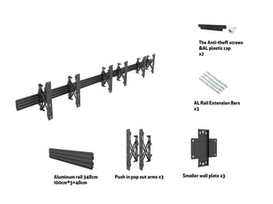 Multibrackets 4139 digitalskiltmontering 165,1 cm (65") Sort
