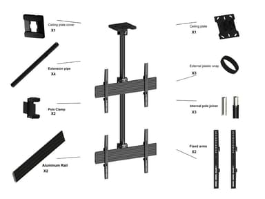Multibrackets 3545 digitalskiltmontering 165,1 cm (65") Sort