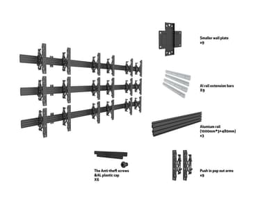 Multibrackets 5013 digitalskiltmontering 165,1 cm (65") Sort