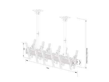 Multibrackets 3507 digitalskiltmontering 165,1 cm (65") Sort
