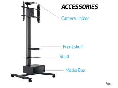 Multibrackets 5334 digitalskiltmontering 2,03 m (80") Sort