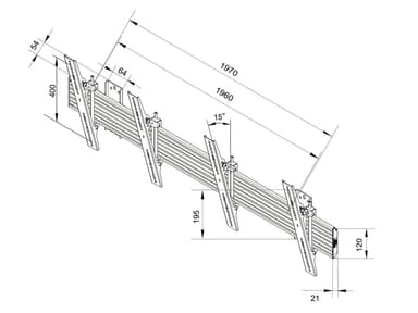 Multibrackets 4061 digitalskiltmontering 165,1 cm (65") Sort