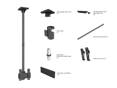Multibrackets 3897 digitalskiltmontering 106,7 cm (42") Sort