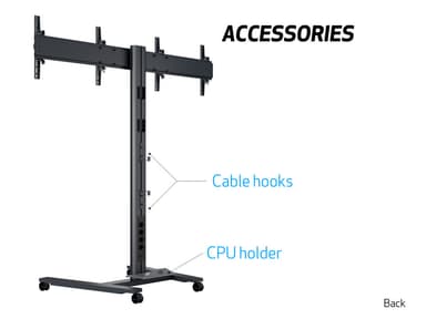 Multibrackets 5358 digitalskiltmontering 152,4 cm (60") Sort