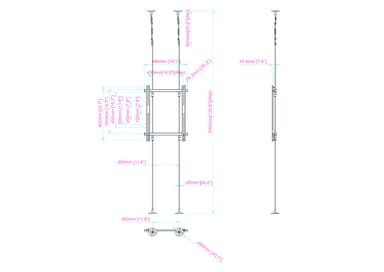 Multibrackets 6959 digitalskiltmontering 165,1 cm (65") Sort
