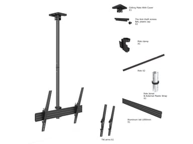 Multibrackets 5778 digitalskiltmontering 190,5 cm (75") Sort