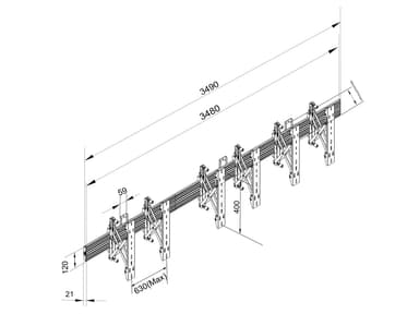 Multibrackets 4139 digitalskiltmontering 165,1 cm (65") Sort
