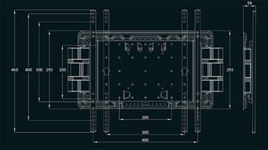 Multibrackets 9697 digitalskiltmontering 2,16 m (85") Sort