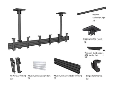 Multibrackets 5662 digitalskiltmontering 81,3 cm (32") Sort