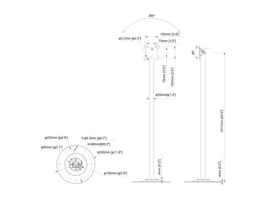 Multibrackets 0549 digitalskiltmontering 76,2 cm (30") Sort