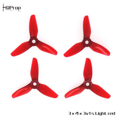 HQ Durable Prop 3x4x3V1S Light Red(2CW+2CCW)