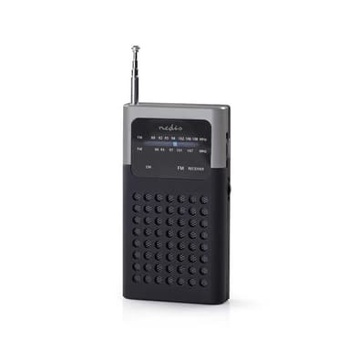 FM-Radio | 1,5 W | Lommestørrelse | Sort/grå