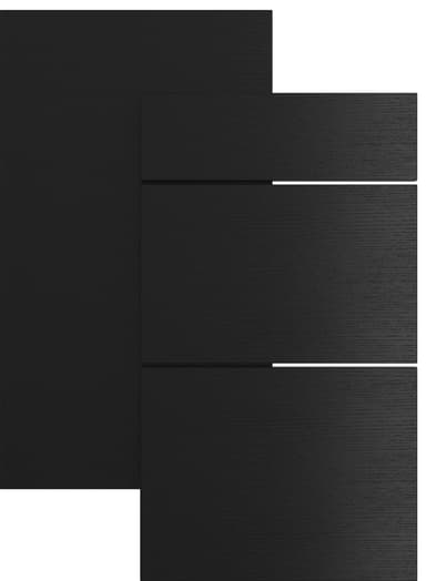 Epoq dør til kjøkken 60X125 Edge Black Ash
