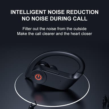 Trådløse Bluetooth-hodetelefoner Sort