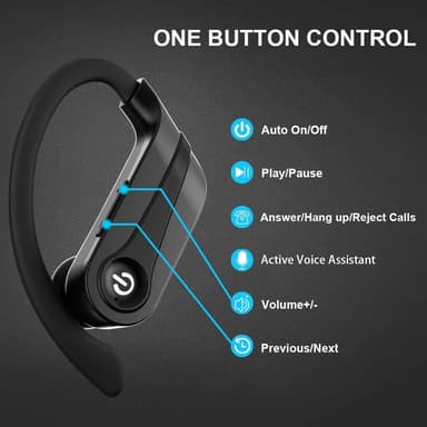 Trådløs Bluetooth-øretelefon Grønn