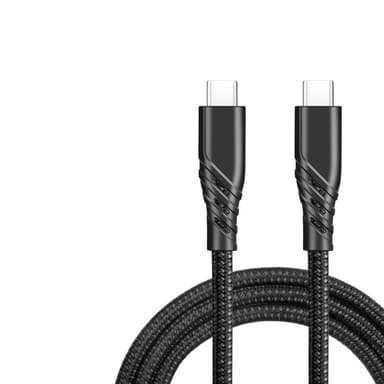 USB C til USB C-kabel 5A PD100W Hurtiglading Sort 0.5 m
