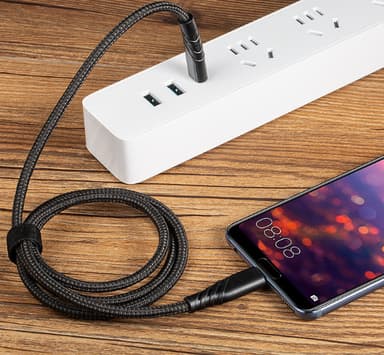 USB C til USB C-kabel 5A PD100W Hurtiglading Sort 0.5 m