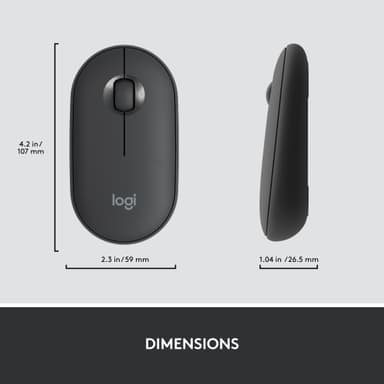 Logitech MK470 Slim Combo datamus og tastatur (grafitt)
