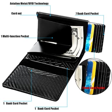 INF Pop Up kortholder lommebok RFID Brun