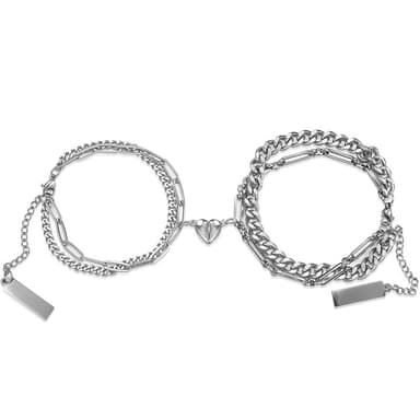 Magnet Love Armbånd 2-Pak Sølv