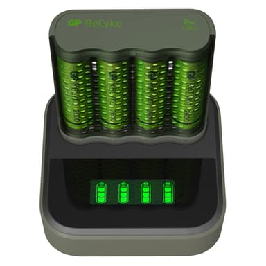 ReCyko 1. M451 lader USB-dokkingstasjon D451 + 4xAA
