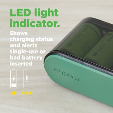 ReCyko Batterilader Uni USB AA / AAA / C / D / 9V