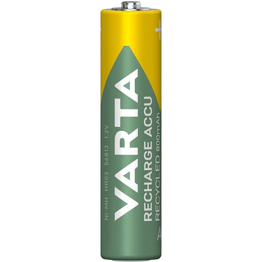 Varta Resirkuler oppladbart batteri AAA 800 mAh 4-p