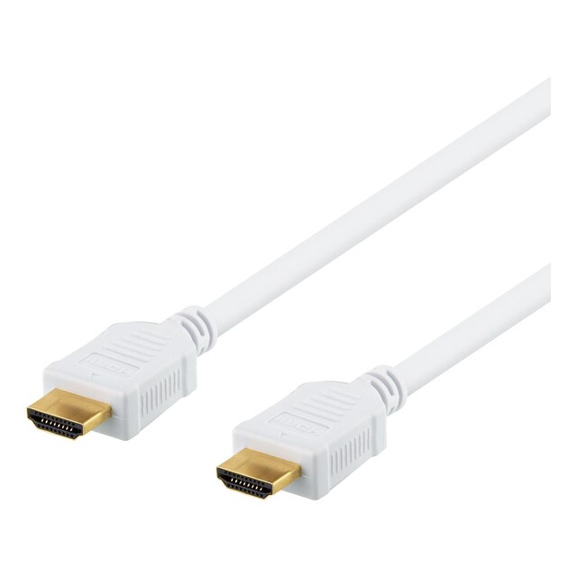 deltaco High-Speed Premium HDMI cable, 1.5m, Ethernet, 4K UHD, white