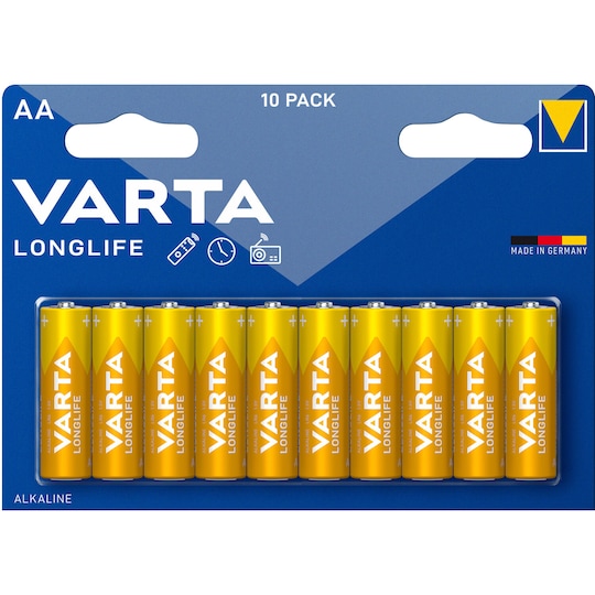 Varta Longlife AA / LR6 batteri 10-pakning